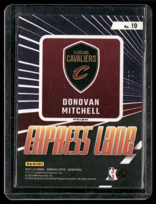 2023-24 Donruss Optic #19 Donovan Mitchell Express Lane Orange #/39