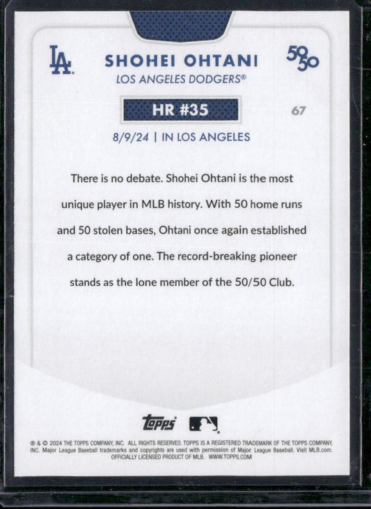 2024 Topps 50/50: Shohei Ohtani #35 Shohei Ohtani HR