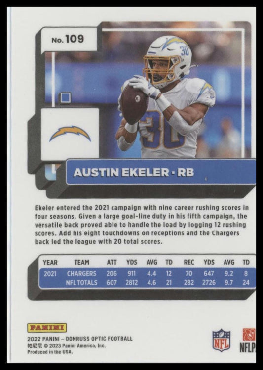 2022 Donruss Optic #109 Austin Ekeler