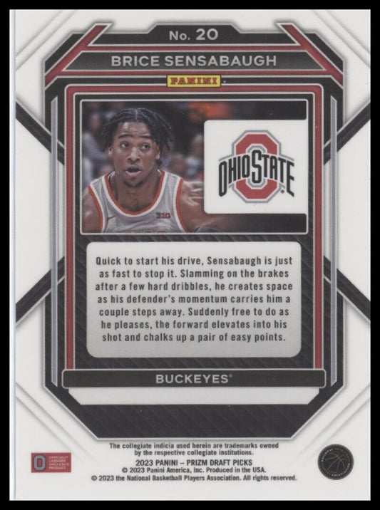 2023 Panini Prizm Draft Picks #20 Brice Sensabaugh