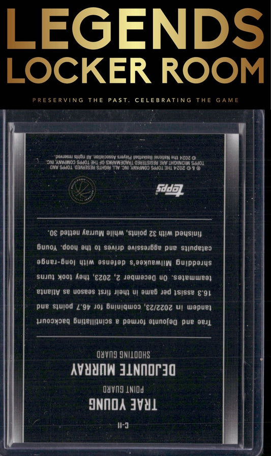 2023-24 Topps Midnight #C-11 Dejounte Murray / Trae Young Constellations