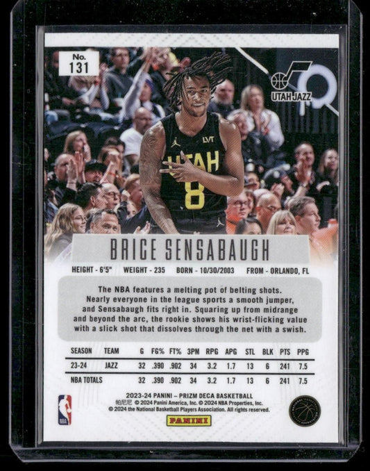 2023-24 Panini Prizm Deca #131 Brice Sensabaugh