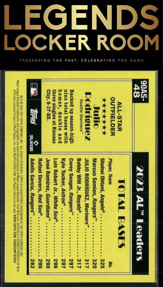 2025 Topps Julio RodrÃguez 1990 Topps Baseball 35th Anniversary All-Stars