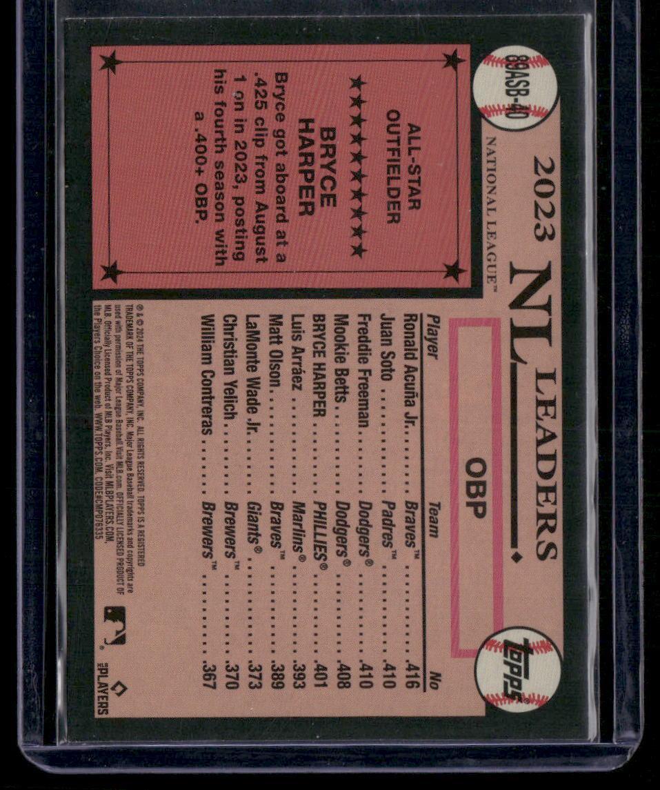 2024 Topps Bryce Harper 1989 Topps Baseball 35th Anniv All-Stars