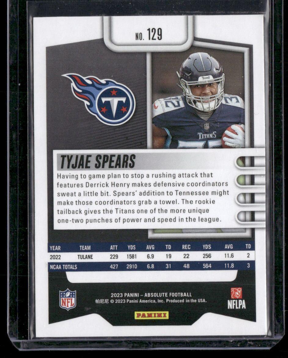2023 Panini Absolute #129 Tyjae Spears Retail