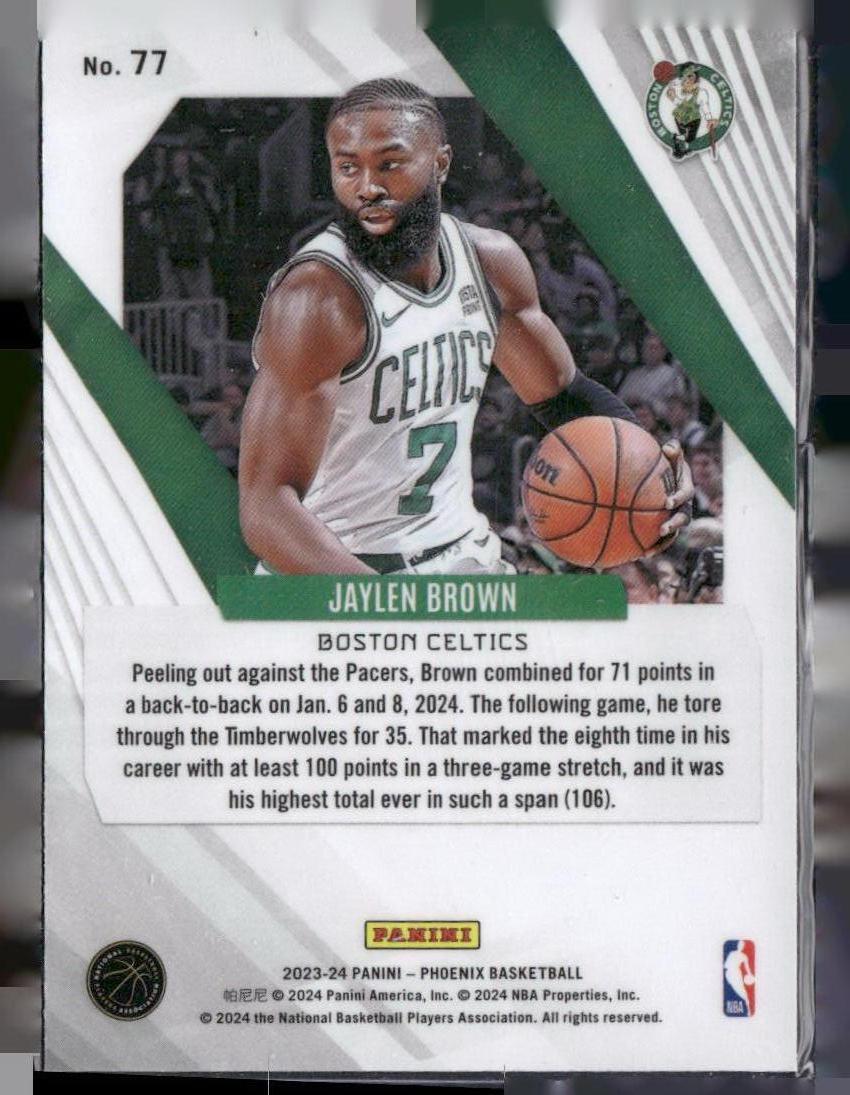 2023-24 Panini Phoenix #77 Jaylen Brown