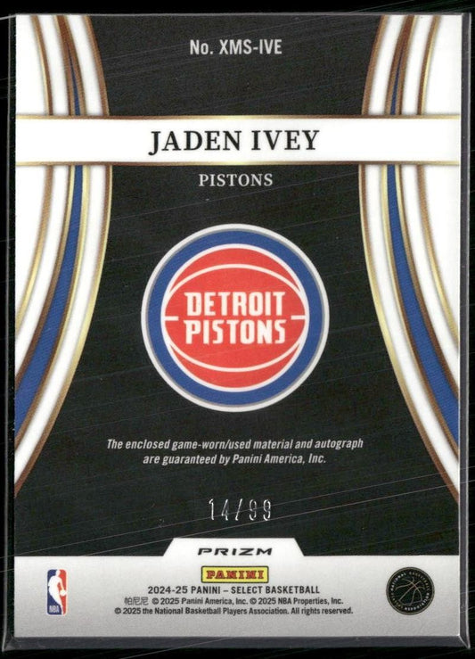 2024-25 Panini Select #XMS-IVE Jaden Ivey X-Factor Purple /99