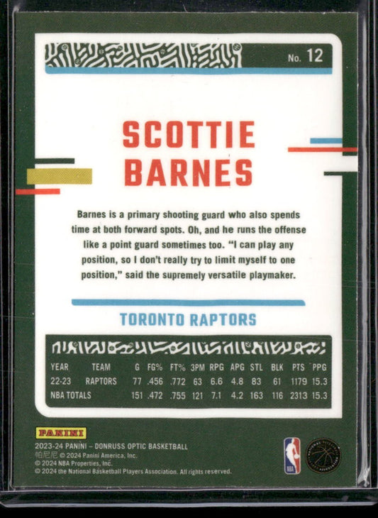 2023-24 Donruss Optic #12 Scottie Barnes
