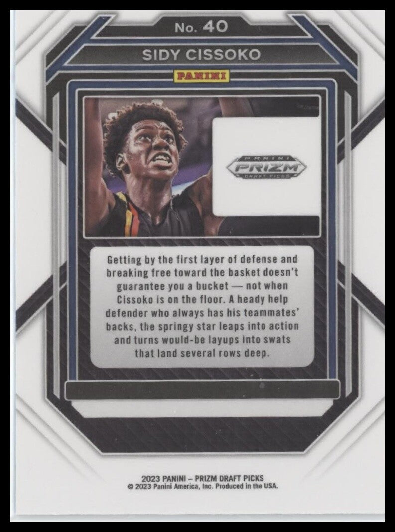 2023 Panini Prizm Draft Picks #40 Sidy Cissoko