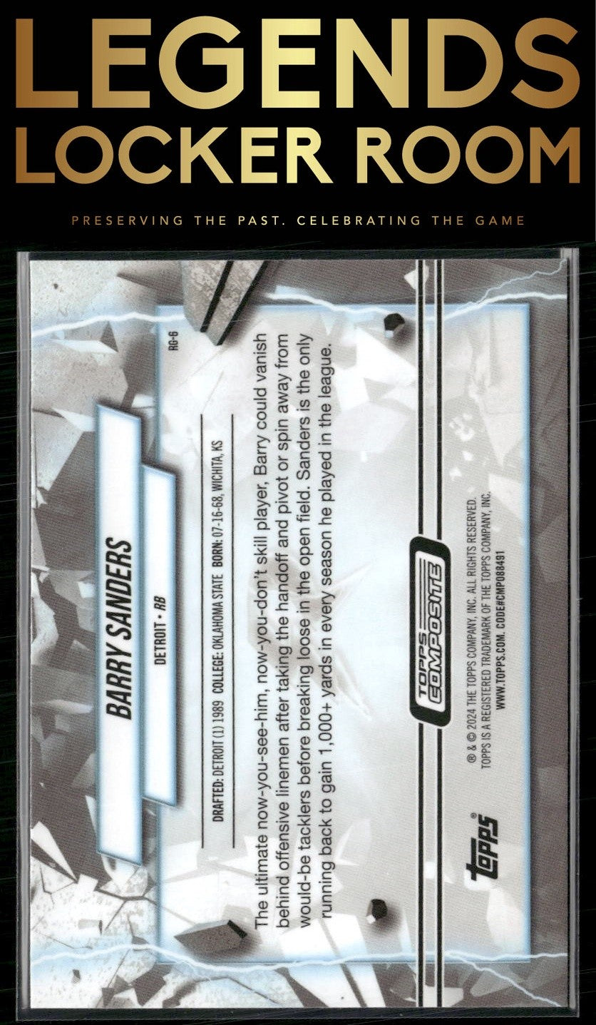 2023 Topps Composite #RG-6 Barry Sanders Resurgence Grounded