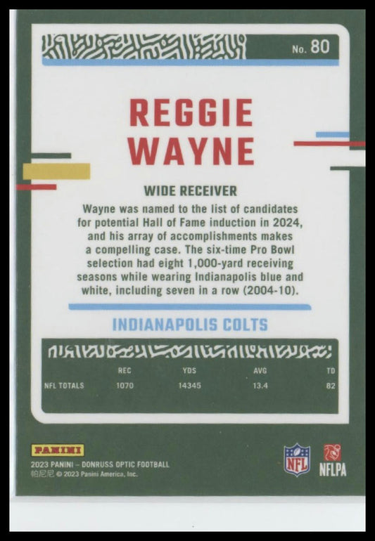 2023 Donruss Optic #80 Reggie Wayne