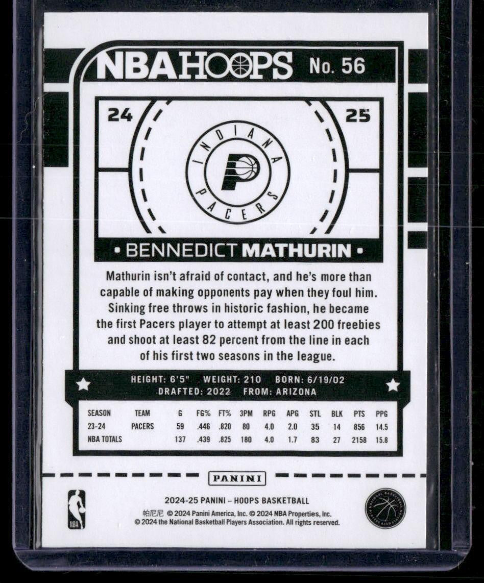 2024-25 Hoops Winter #56 Bennedict Mathurin