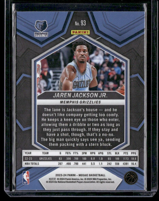 2023-24 Panini Mosaic #93 Jaren Jackson Jr.