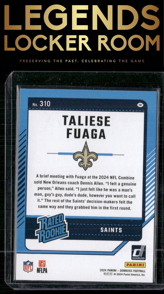2024 Donruss #310 Taliese Fuaga