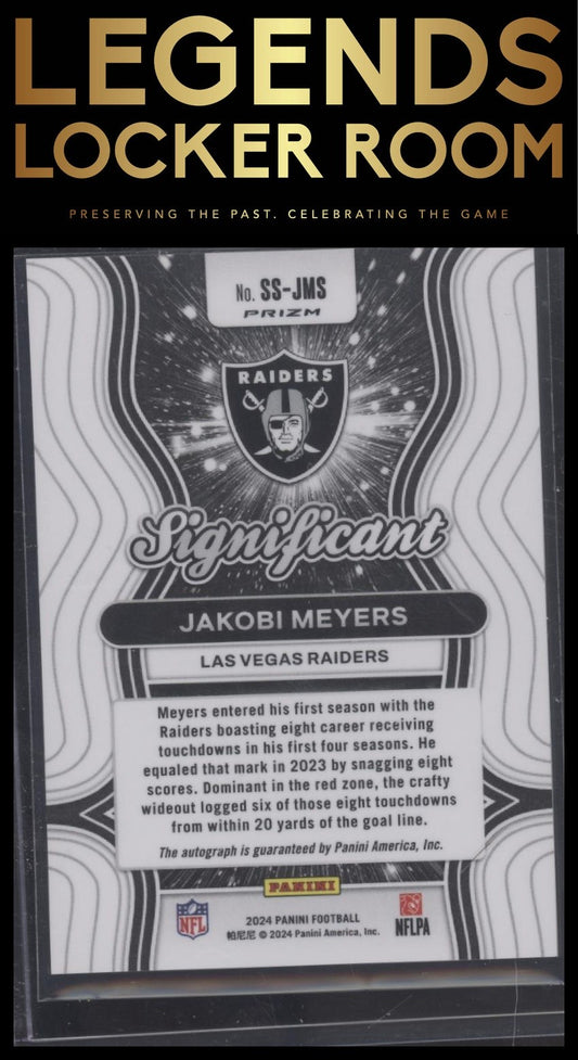 2024 Panini Prizm #SS-JMS Jakobi Meyers Significant Signatures