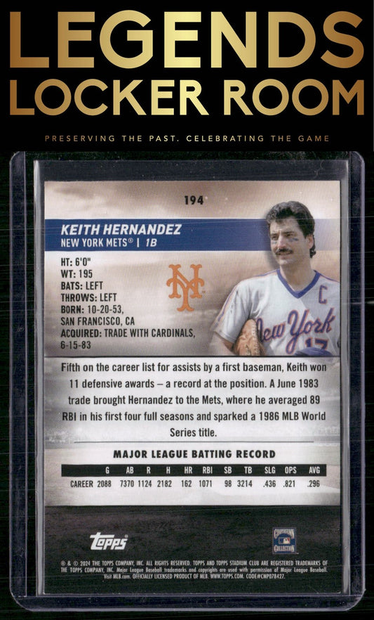 2024 Stadium Club #194 Keith Hernandez