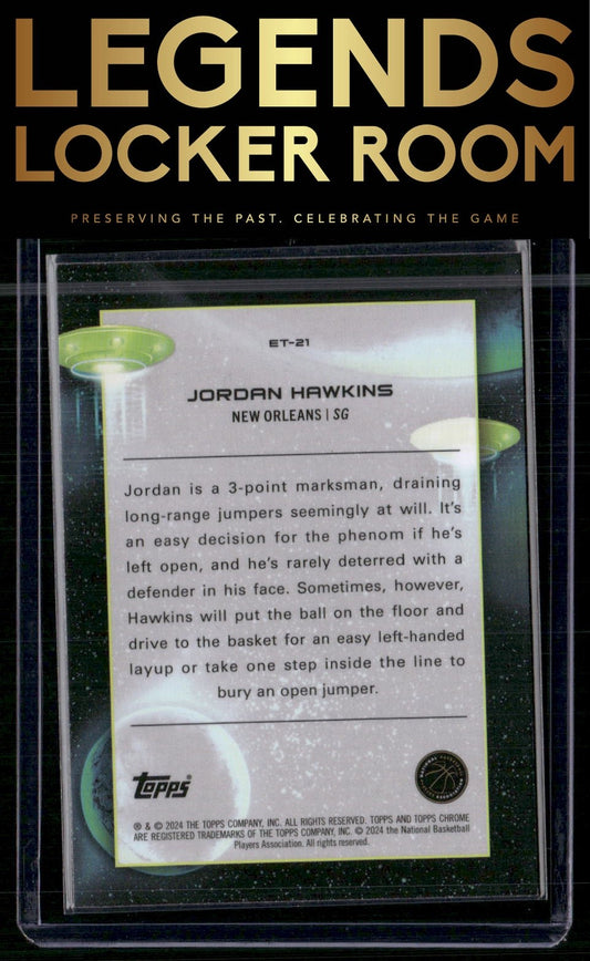 2023-24 Topps Chrome Cosmic #ET-21 Jordan Hawkins Extraterrestrial Talent