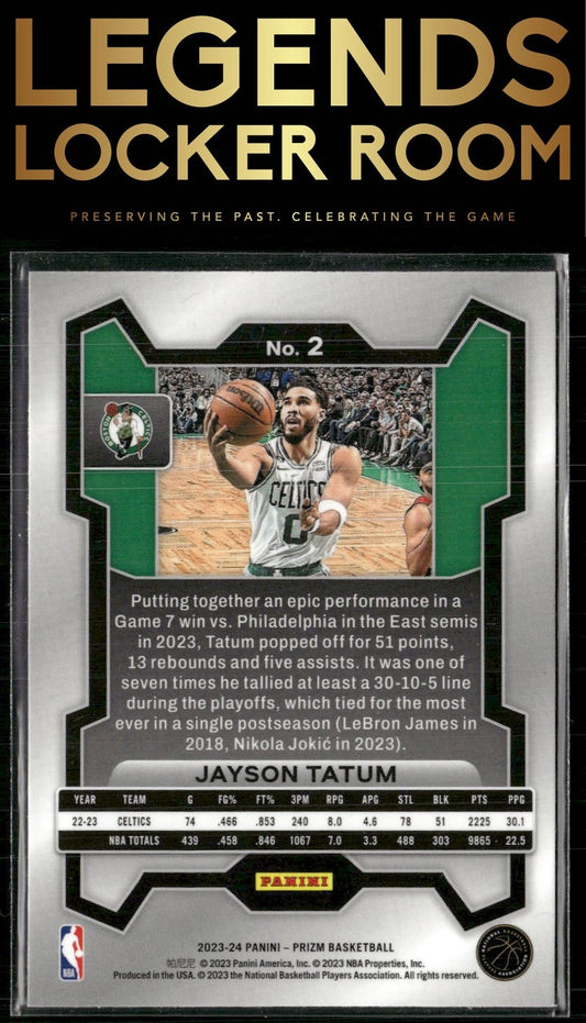2023-24 Panini Prizm #2 Jayson Tatum