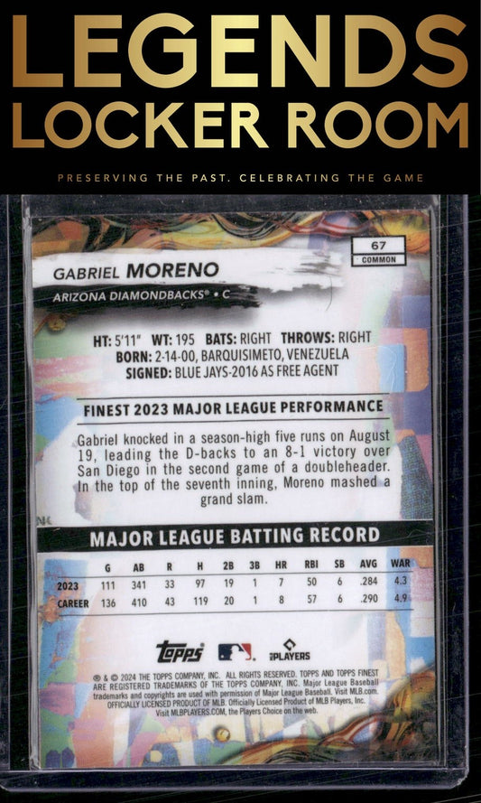 2024 Finest #67 Gabriel Moreno