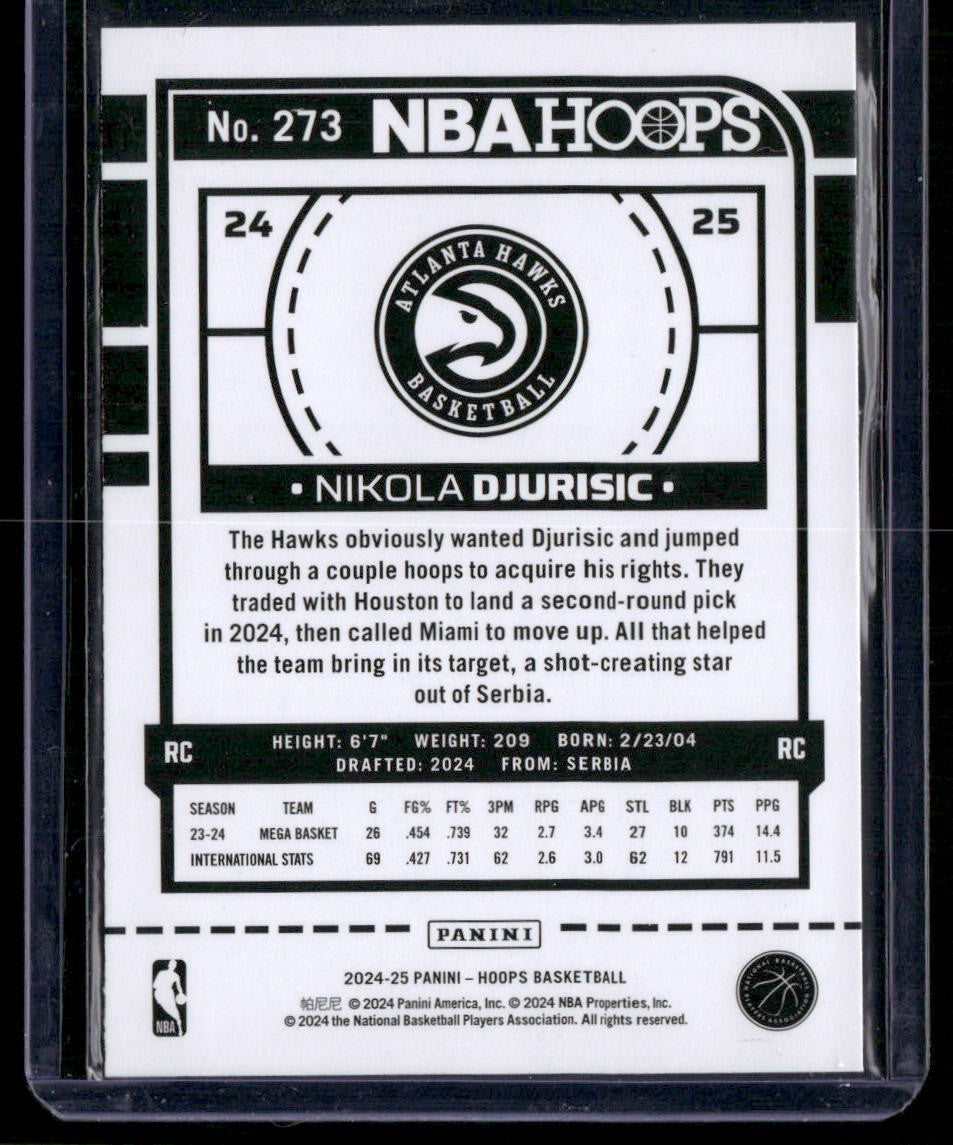 2024-25 Hoops #273 Nikola Đurišić
