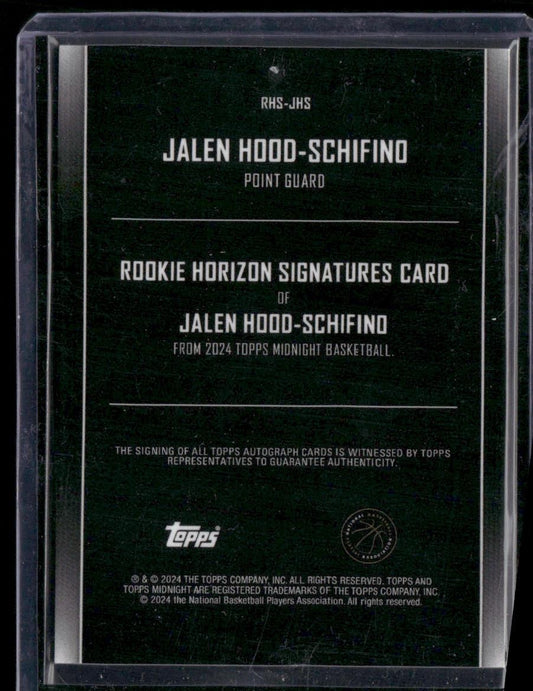 2023-24 Topps Midnight #RHS-JHS Jalen Hood-Schifino Rookie Horizon Signatures