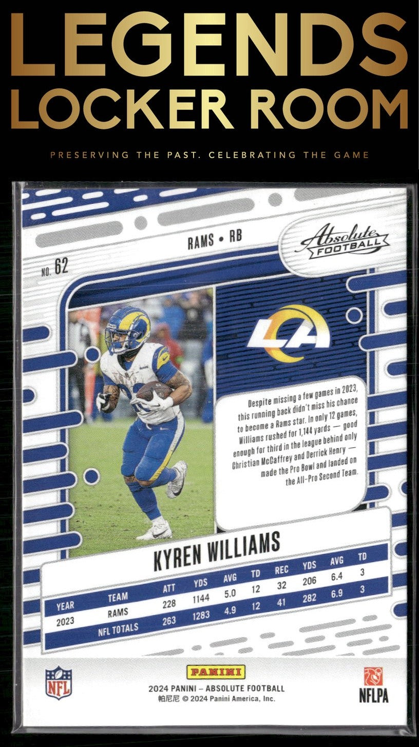 2024 Panini Absolute #62 Kyren Williams