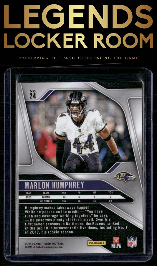 2024 Panini Prizm #24 Marlon Humphrey
