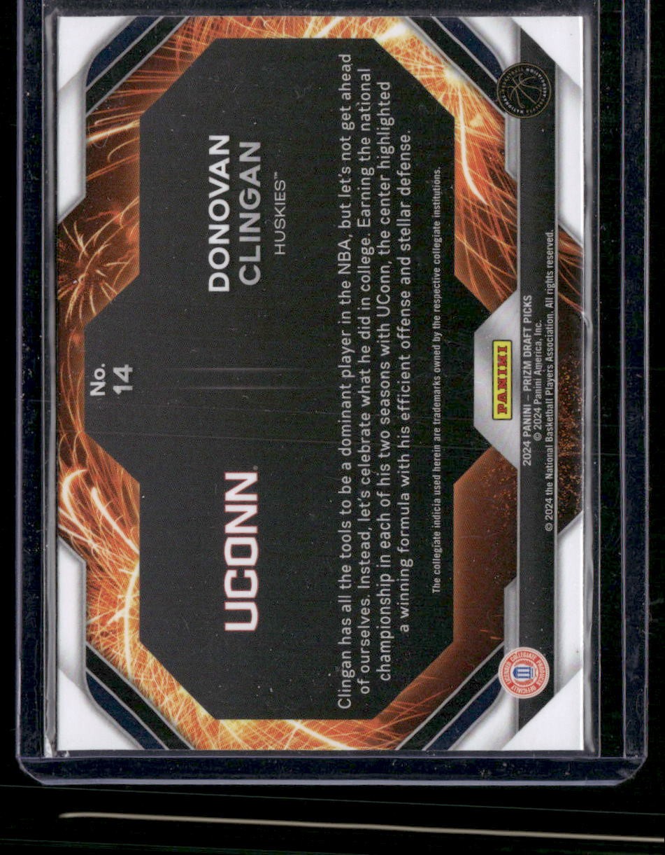 2024 Panini Prizm Draft Picks #14 Donovan Clingan Fireworks