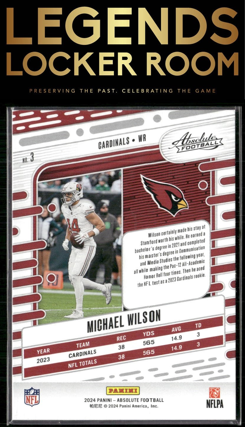 2024 Panini Absolute #3 Michael Wilson