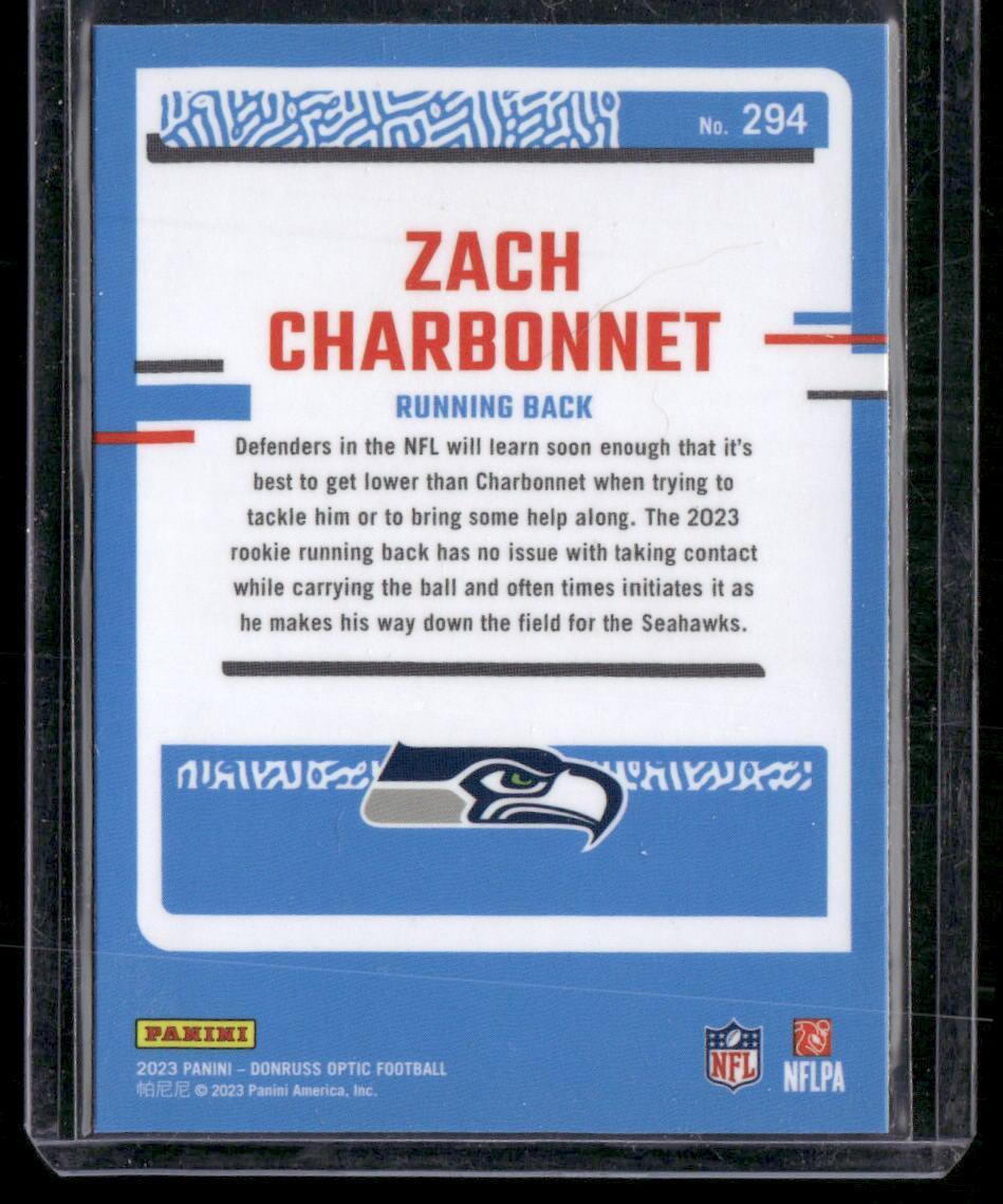 2023 Donruss Optic #294 Zach Charbonnet