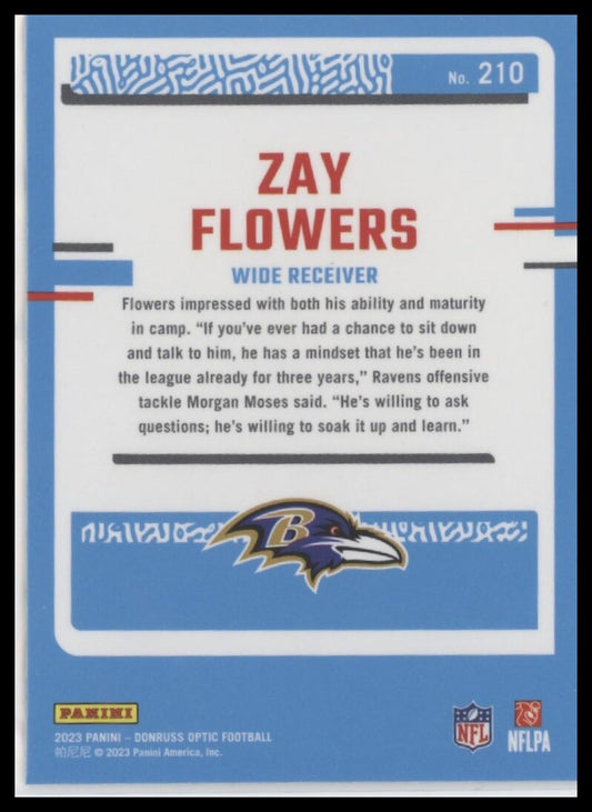 2023 Donruss Optic #210 Zay Flowers