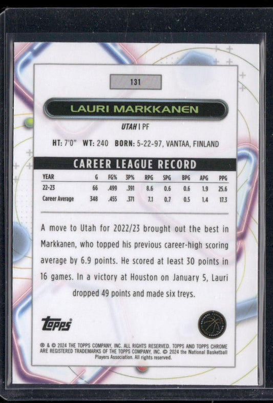 2023-24 Topps Chrome Cosmic #131 Lauri Markkanen Nucleus Refractors