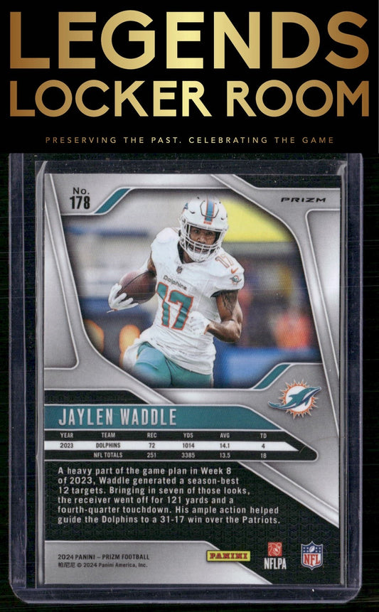 2024 Panini Prizm #178 Jaylen Waddle Silver