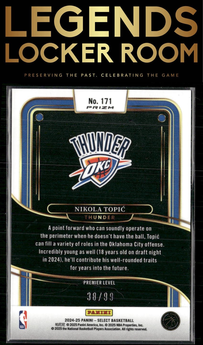 2024-25 Panini Select #171 Nikola Topic Purple Prizm #/99