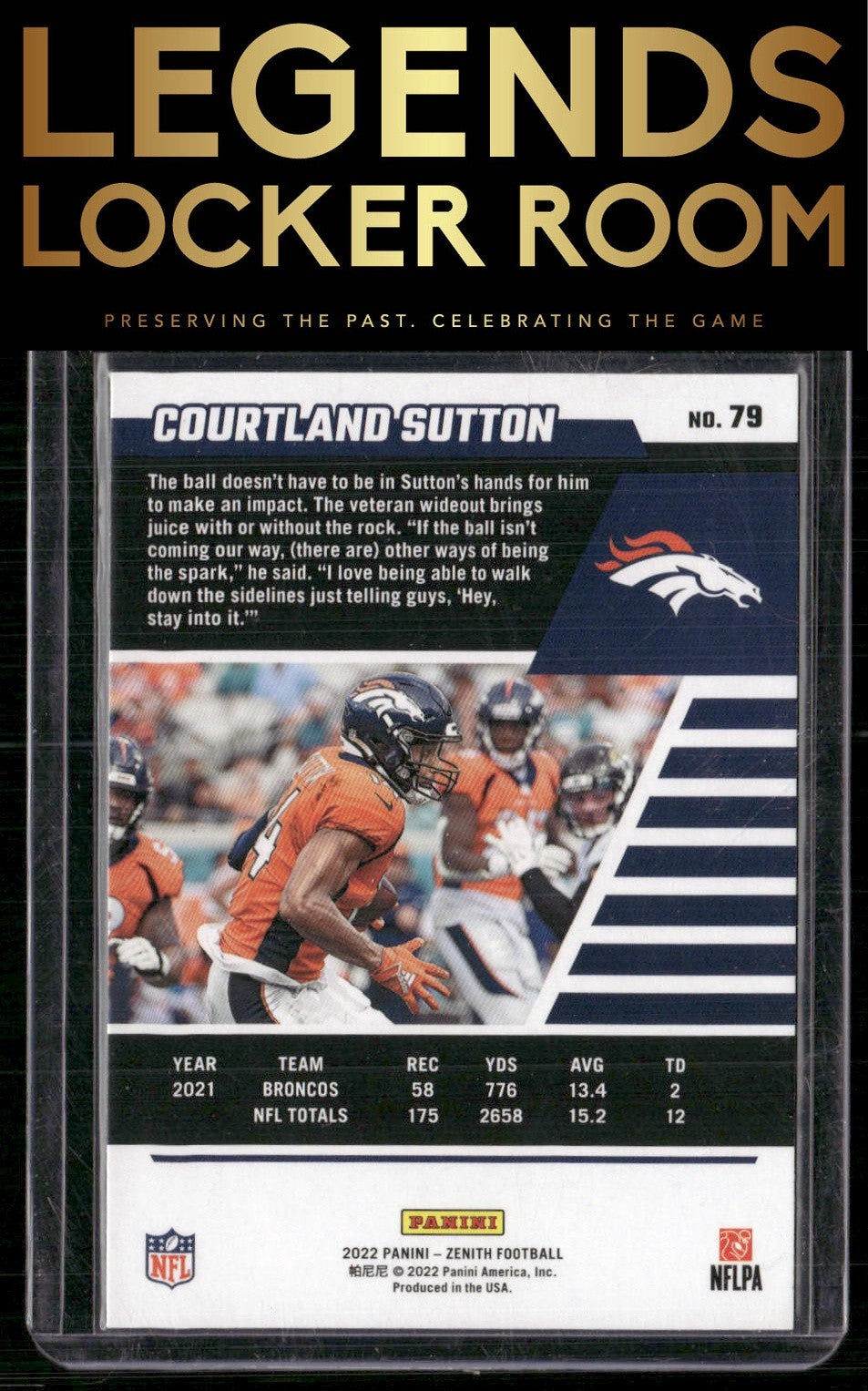 2022 Zenith #79 Courtland Sutton Retail