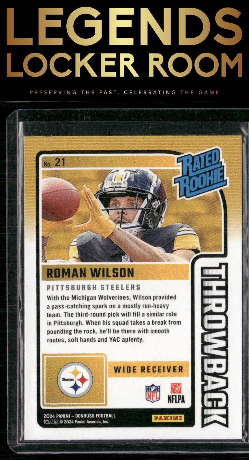 2024 Donruss #21 Roman Wilson Rated Rookies Throwback