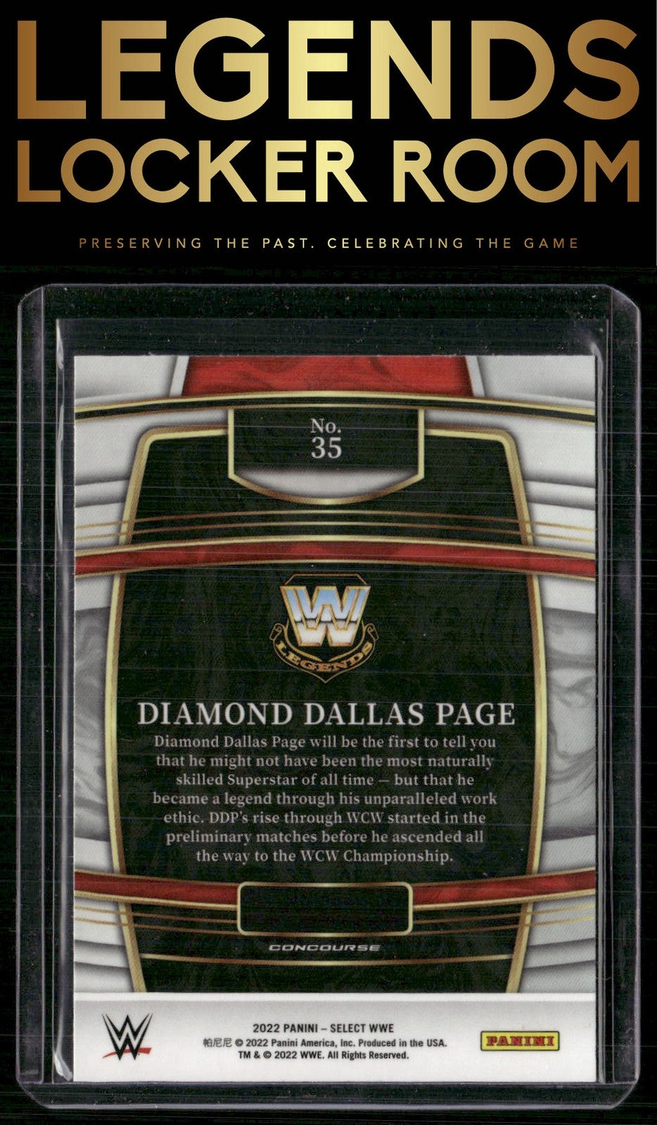 2022 Panini Select WWE #35 Diamond Dallas Page Red and Blue Prizms