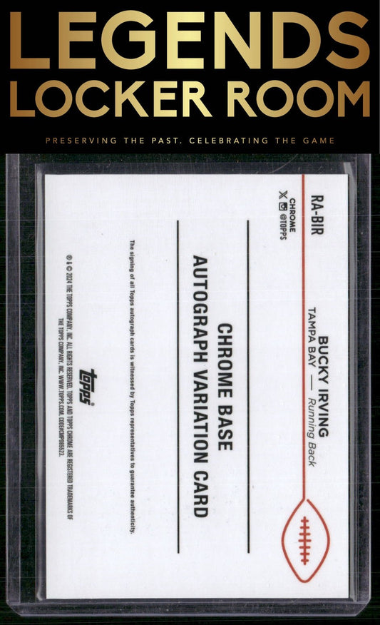 2024 Topps Chrome #RA-BIR Bucky Irving Rookie Autographs Aqua Refractor #/199