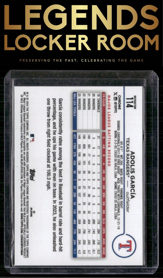 2024 Topps Chrome #114 Adolis GarcÃa Refractors