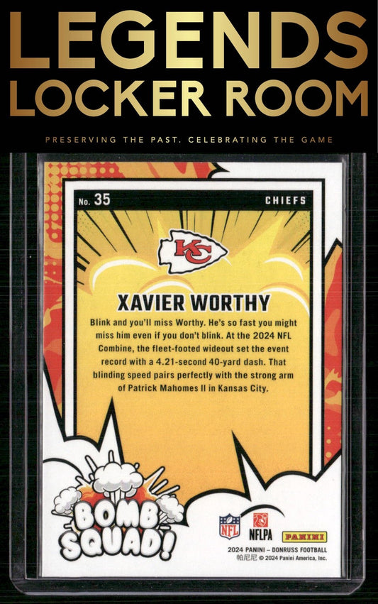 2024 Donruss #35 Xavier Worthy Bomb Squad