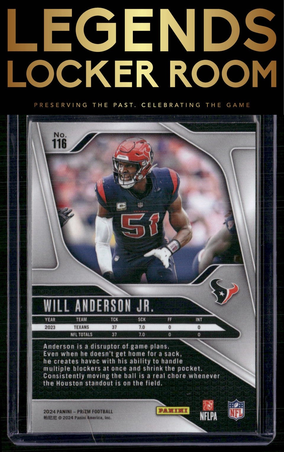2024 Panini Prizm #116 Will Anderson Jr.
