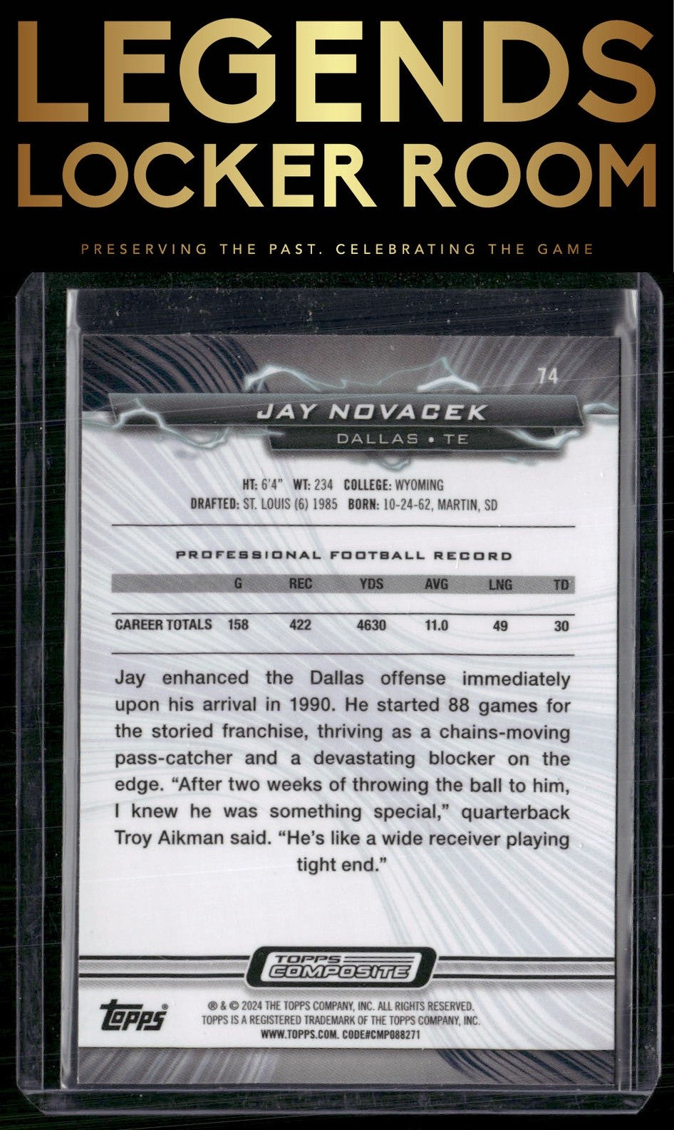 2023 Topps Composite #74 Jay Novacek