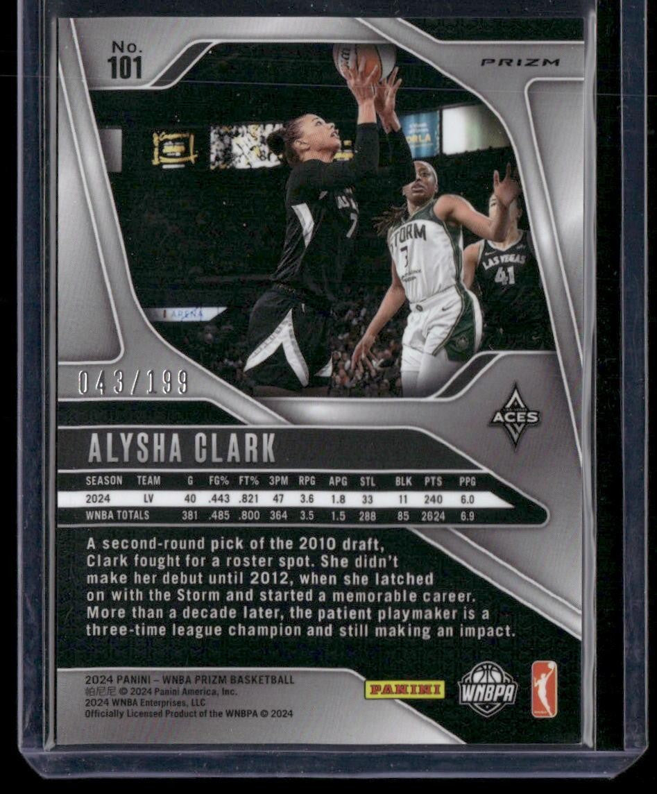 2024 Panini Prizm WNBA #101 Alysha Clark Blue Prizms #/199