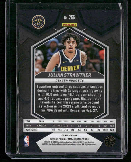 2023-24 Panini Mosaic #256 Julian Strawther Silver