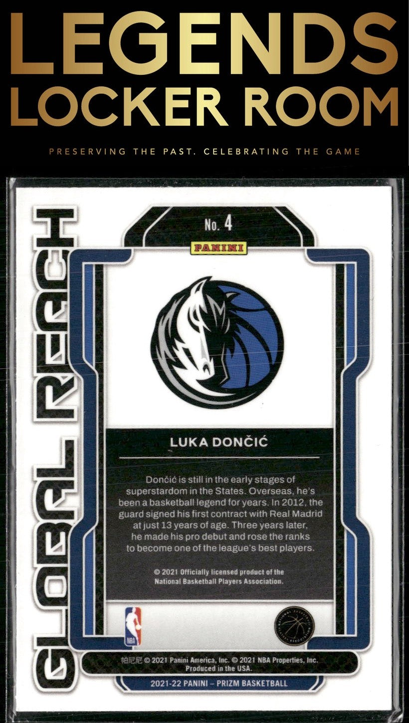 2021-22 Panini Prizm #4 Luka Doncic Global Reach
