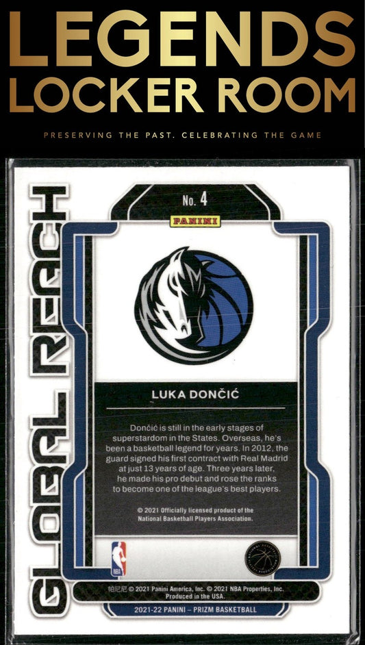 2021-22 Panini Prizm #4 Luka Doncic Global Reach