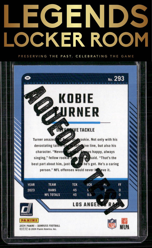 2024 Donruss #293 Kobie Turner Aqueous Test
