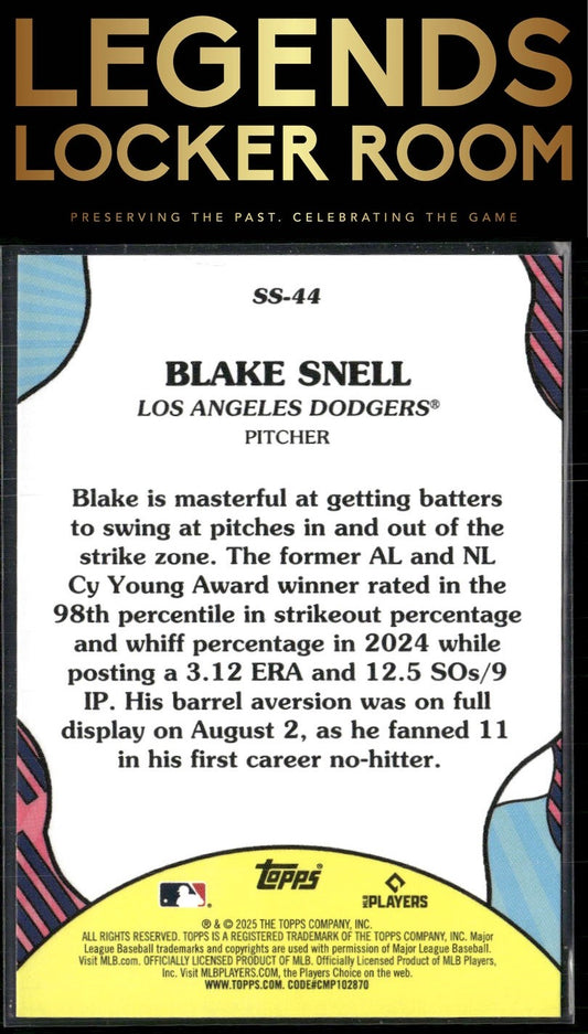 2025 Topps #SS-44 Blake Snell Summer Superstars