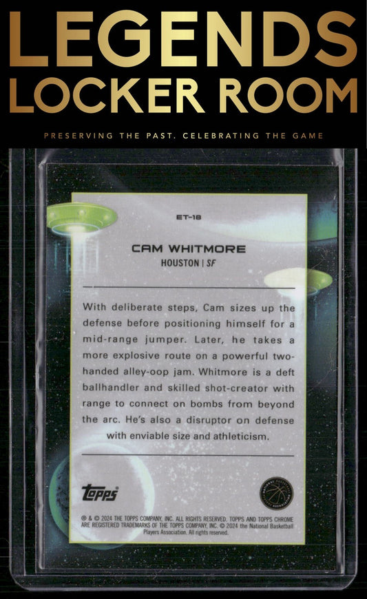 2023-24 Topps Chrome Cosmic #ET-18 Cam Whitmore Extraterrestrial Talent