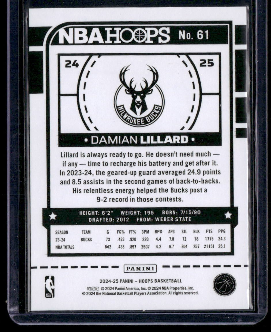 2024-25 Hoops #61 Damian Lillard